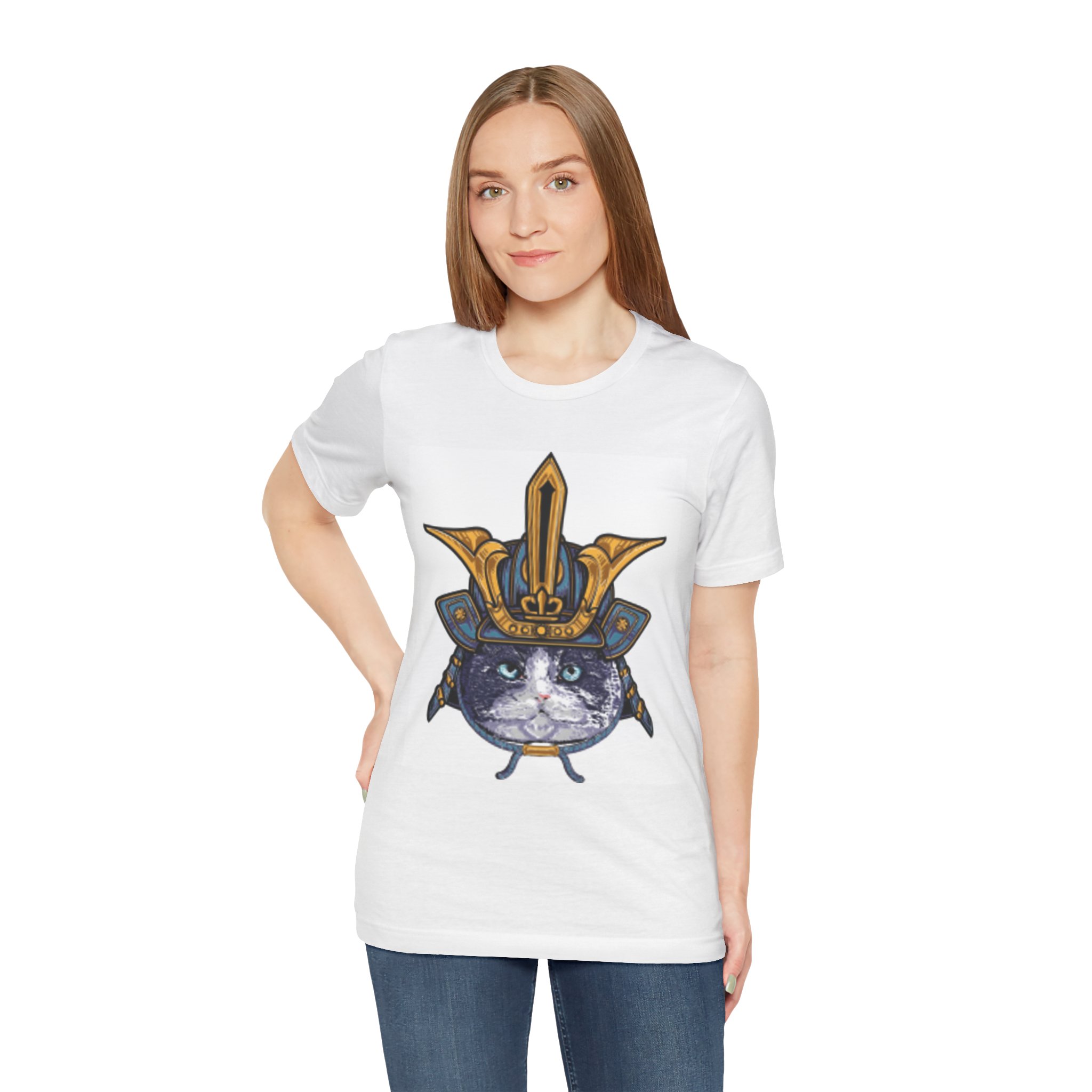 Playful Cat Warrior Unisex Tee Shirt - Perfect for Cat Lovers and Game Enthusiasts - Image 3