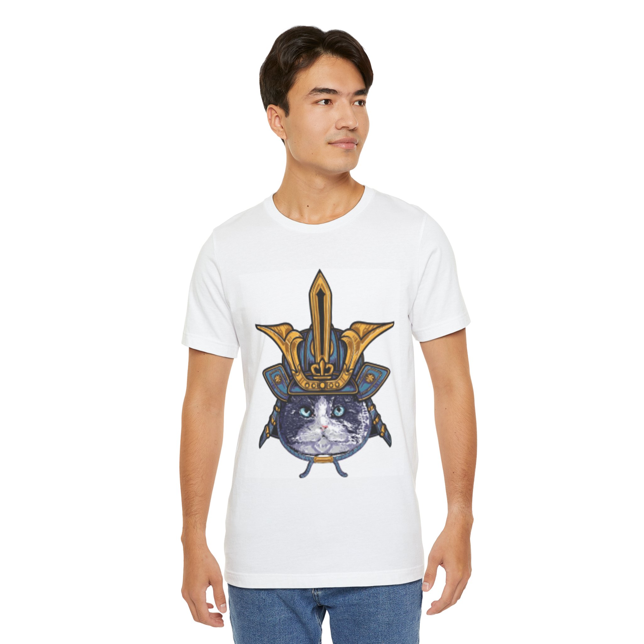 Playful Cat Warrior Unisex Tee Shirt - Perfect for Cat Lovers and Game Enthusiasts - Image 4