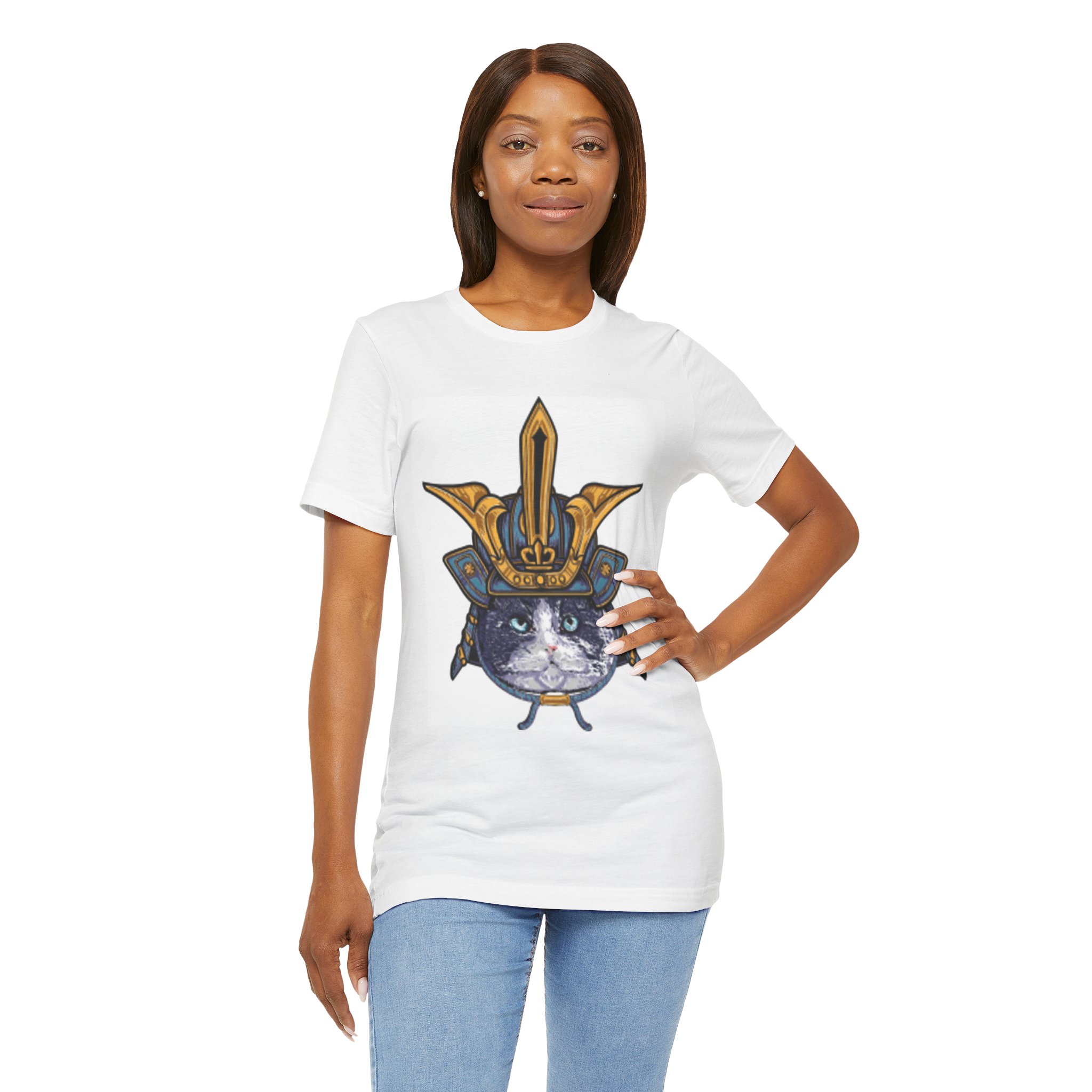 Playful Cat Warrior Unisex Tee Shirt - Perfect for Cat Lovers and Game Enthusiasts - Image 5